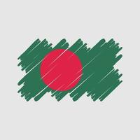 escova de bandeira de bangladesh. bandeira nacional vetor
