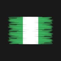 escova de bandeira da nigéria. bandeira nacional vetor