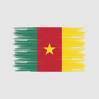 pincel de bandeira de camarões. bandeira nacional vetor
