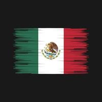 escova de bandeira do méxico. bandeira nacional vetor