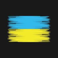escova de bandeira da ucrânia. bandeira nacional vetor