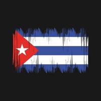 traços de arbusto de bandeira de cuba. bandeira nacional vetor