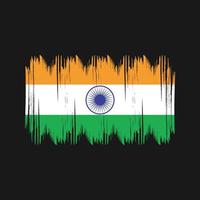 traços de arbusto de bandeira da índia. bandeira nacional vetor