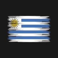 pincel de bandeira do uruguai. bandeira nacional vetor