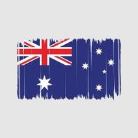 pinceladas de bandeira da austrália. bandeira nacional vetor