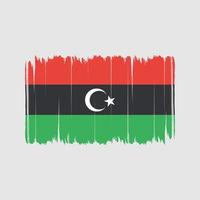 pinceladas de bandeira da líbia. bandeira nacional vetor