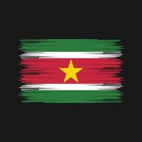 escova de bandeira do suriname. bandeira nacional vetor