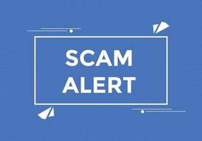 botão de texto de alerta de fraude. balão de fala. banner web colorido de alerta de fraude. ilustração vetorial vetor