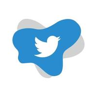 tecnologia de ícone de logotipo de mídia social do twitter, rede. plano de fundo, compartilhar, gostar, ilustração vetorial vetor