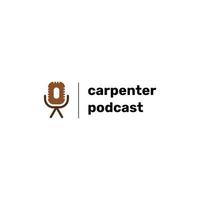 modelo de design de logotipo de podcast de carpinteiro de ilustração. formato vetorial. vetor