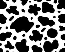 vaca sem costura padrão preto e branco. estampa dálmata. padrão abstrato animalesco. fundo vetorial. vetor