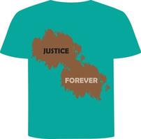 design de camiseta - justiça para sempre. vetor