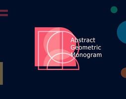 conceito gráfico abstrato geométrico letra r. forma incomum de cor para o modelo de design de logotipo e monograma. símbolo geométrico do estilo bauhaus ou memphis. ilustração vetorial vetor