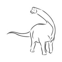 desenho vetorial de dinossauro vetor