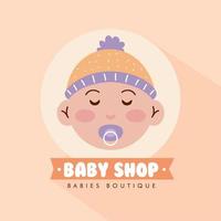 etiqueta boutique de bebês vetor