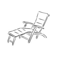 desenho vetorial de chaise longue vetor
