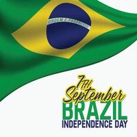 ilustração de design vetorial do dia da independência do brasil para comemorar o momento, feliz ilustração de 7 de setembro