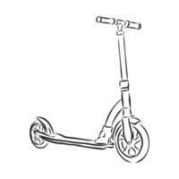 desenho vetorial de scooter vetor