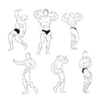 desenho vetorial de musculação vetor