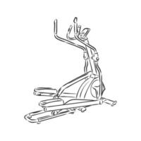 desenho vetorial de bicicleta ergométrica vetor