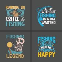 design de camiseta personalizada de pesca, vetor de design de pesca de pacote para você