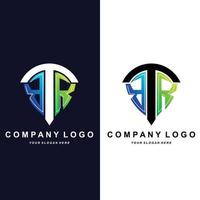 logotipo da letra br, ilustração do alfabeto do design inicial da marca da empresa, camisetas, serigrafia, adesivos vetor