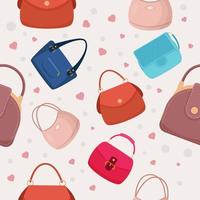 bolsas de fundo sem costura de moda vetor