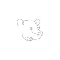 ilustração de design de logotipo de ícone de urso vetor