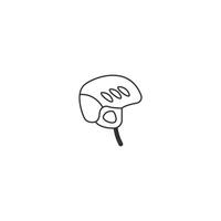ilustração de design de ícone de capacete de skate vetor