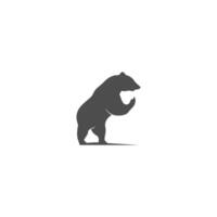 ilustração de design de logotipo de ícone de urso vetor