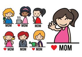 Pacote Vector Moms