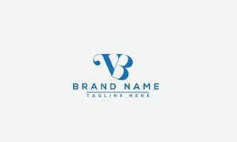 elemento de branding gráfico de vetor de modelo de design de logotipo vb.