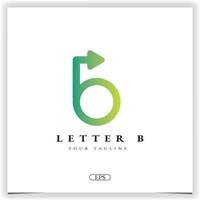 luxo seta letra b logotipo modelo elegante premium vetor eps 10