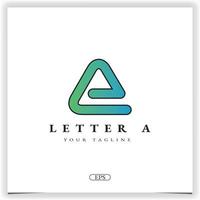 carta um logotipo modelo elegante premium vetor eps 10