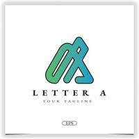 carta um logotipo modelo elegante premium vetor eps 10