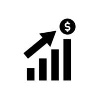 vetor de ícone do gráfico de tendência de alta
