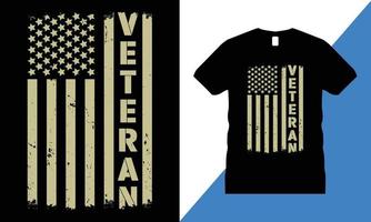 vetor de design de camiseta gráfica veterano. EUA, camiseta, militar, liberdade, bandeira, exército, memorial,