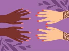 diversidade e inclusão, mãos mulheres vetor