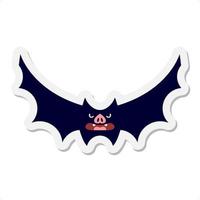 adesivo de morcego assustador de halloween vetor