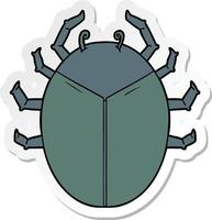 adesivo de um desenho de inseto gigante vetor