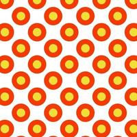 padrão perfeito com círculos laranja vermelhos, ilustração vetorial vetor