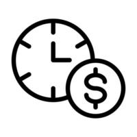 design de ícone de tempo é dinheiro vetor