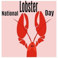 dia nacional da lagosta, ideia para decoração de cartaz, banner, panfleto ou menu vetor