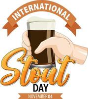 design de banner do dia internacional da cerveja vetor