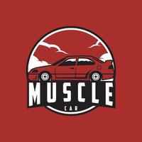 logotipo do muscle car - carro vetorial ótimo para banners, modelos, emblemas, emblemas, roupas pro vetor