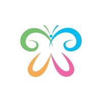modelo de logotipo de borboleta de beleza design de ícone de vetor