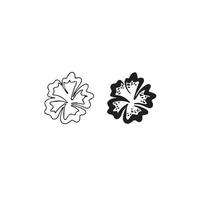 modelo de ilustração de design de flores de ícone de plumeria beleza vetor