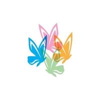 modelo de logotipo de borboleta de beleza design de ícone de vetor
