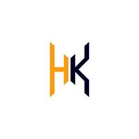 hk letter logo design criativo com gráfico vetorial, hk logotipo simples e moderno. vetor