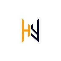 hy letter logo design criativo com gráfico vetorial, hy logotipo simples e moderno. vetor